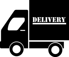 Delivery Truck Side View Outline Svg File, Free Vectors File